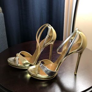 Aquazzura Gold and Silver Heels